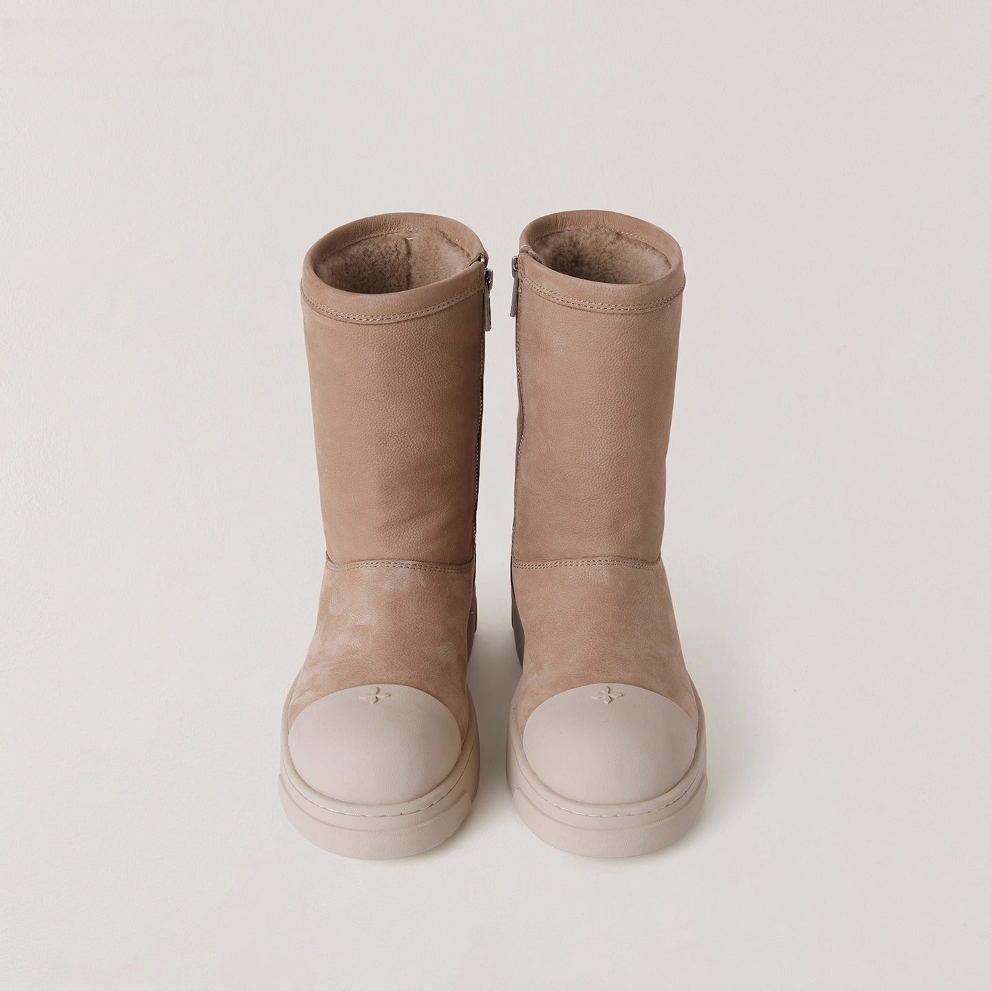 Sherpa Leather Wool Snow Boots