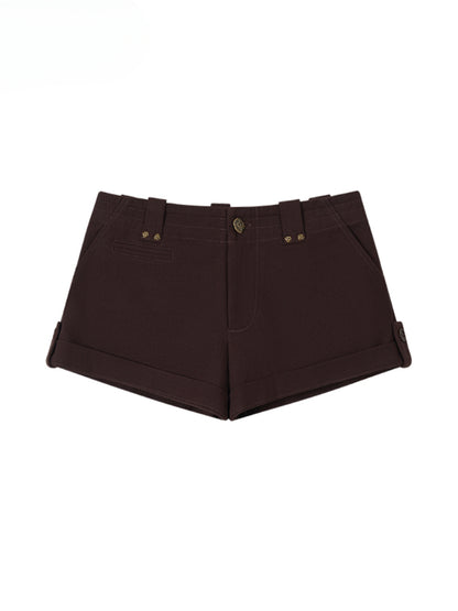 Rivet Cuffed Cargo Shorts