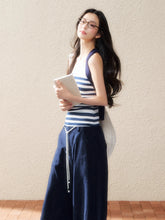 Striped Corset Tube Top & Sheer Pullpver Set - CHINASQUAD