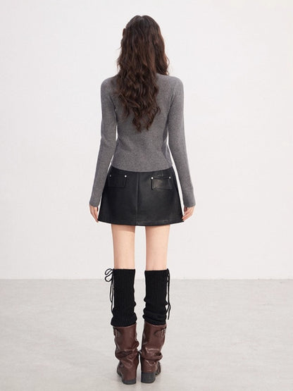 Shimmer Soft-Touch Knit V-Neck