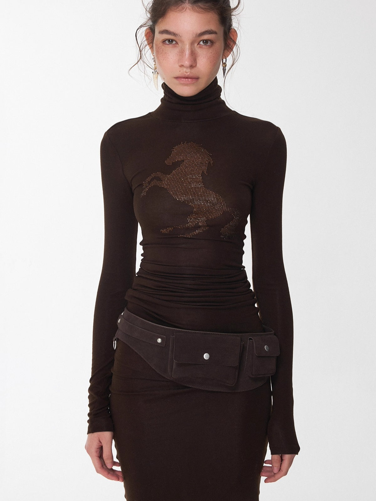 Crystal-Embellished Turtleneck
