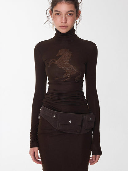 Crystal-Embellished Turtleneck