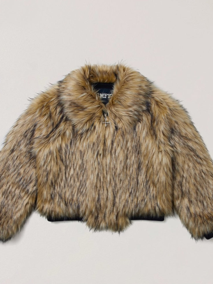 Arctic Cross Faux Fur Jacket – CHINASQUAD