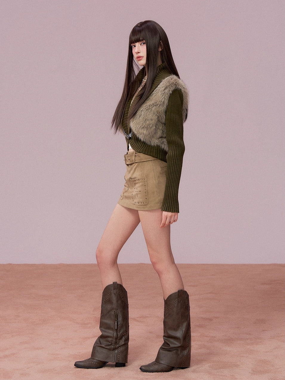 Heavyweight Knit Cropped Jacket