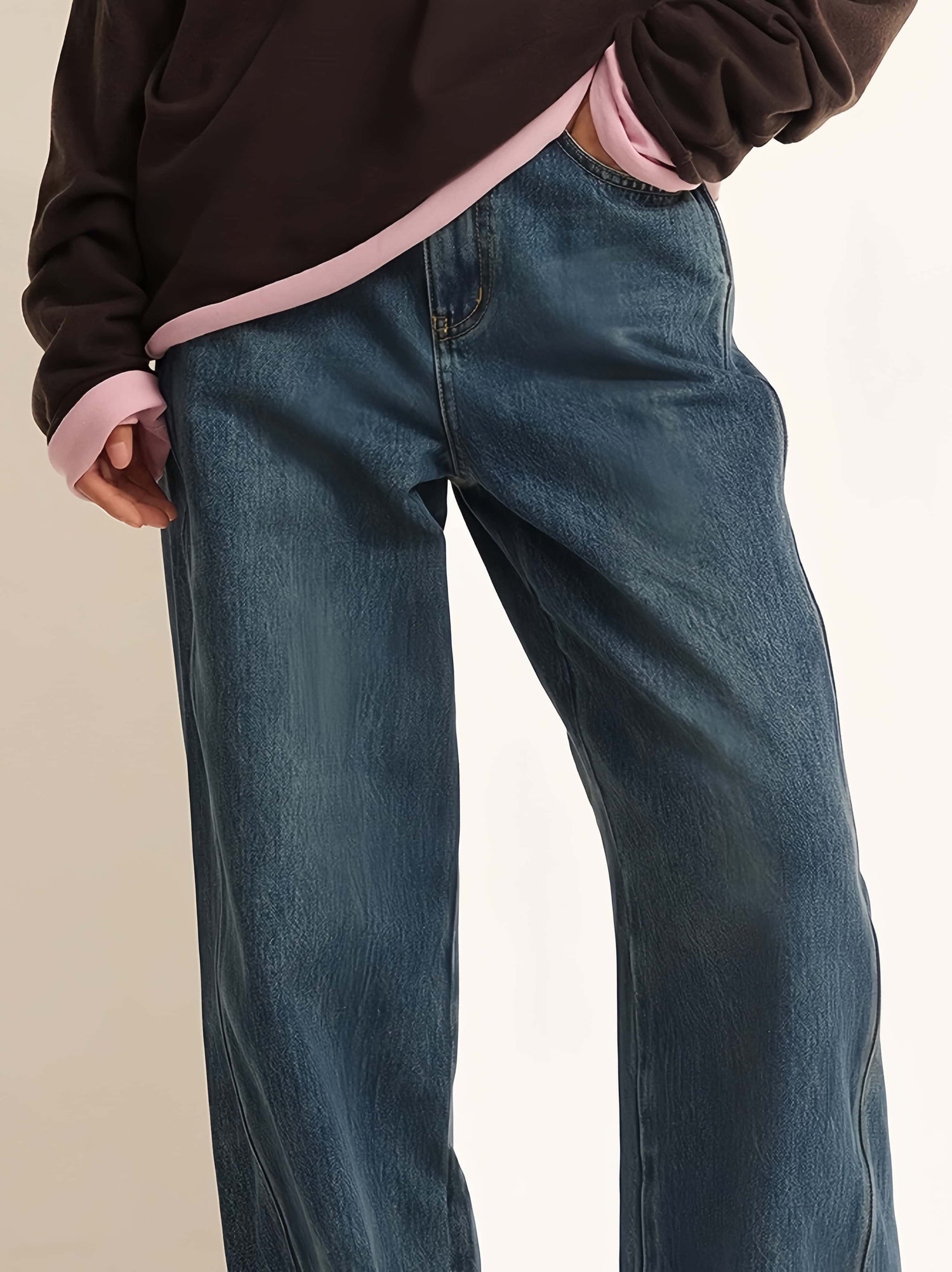 Pure Cotton Straight-Leg Denim Jeans