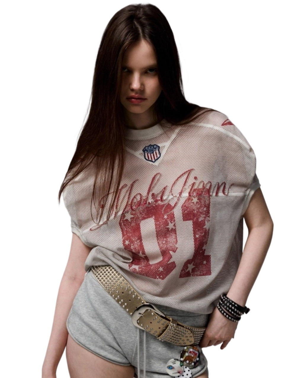 Contrast Logo Vintage Printed Rugby Jersey Shirt