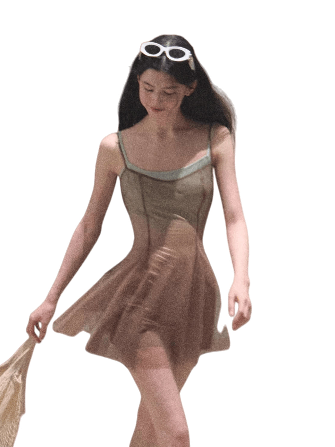 Gradient Mesh Slimming Resort Dress