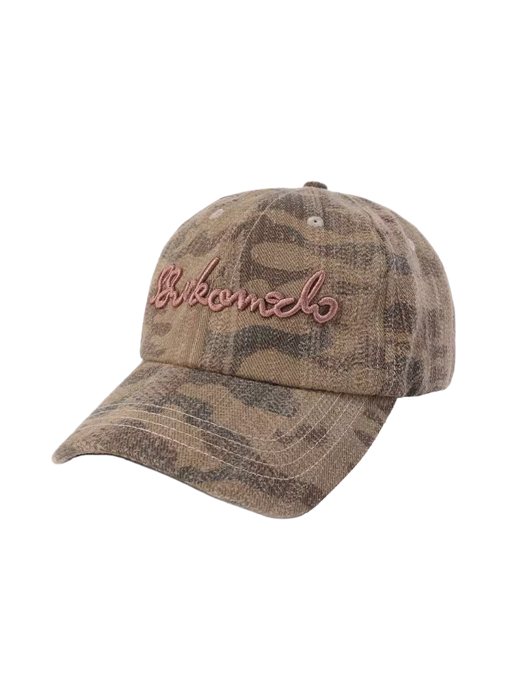 Vintage Camouflage Embroidered Baseball Cap