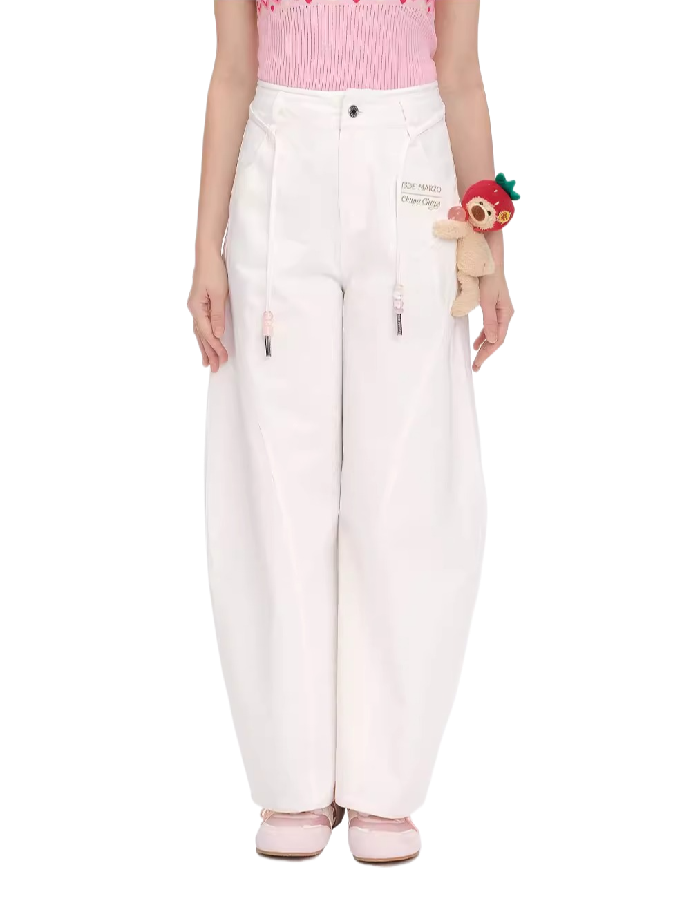 Curved-Hem Cargo Pants