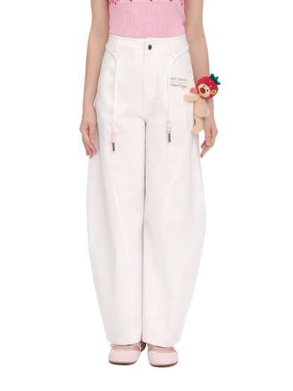 Curved-Hem Cargo Pants