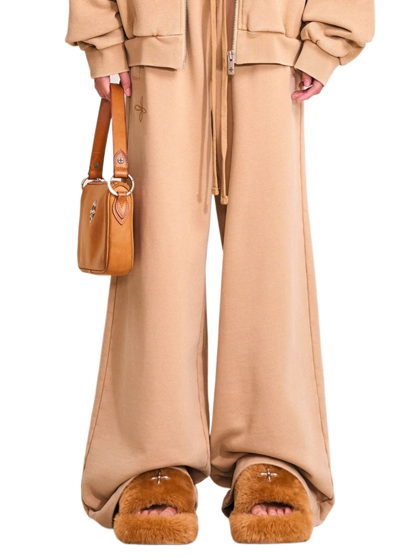 Cross Emblem Tower Wide-Leg Sweatpants