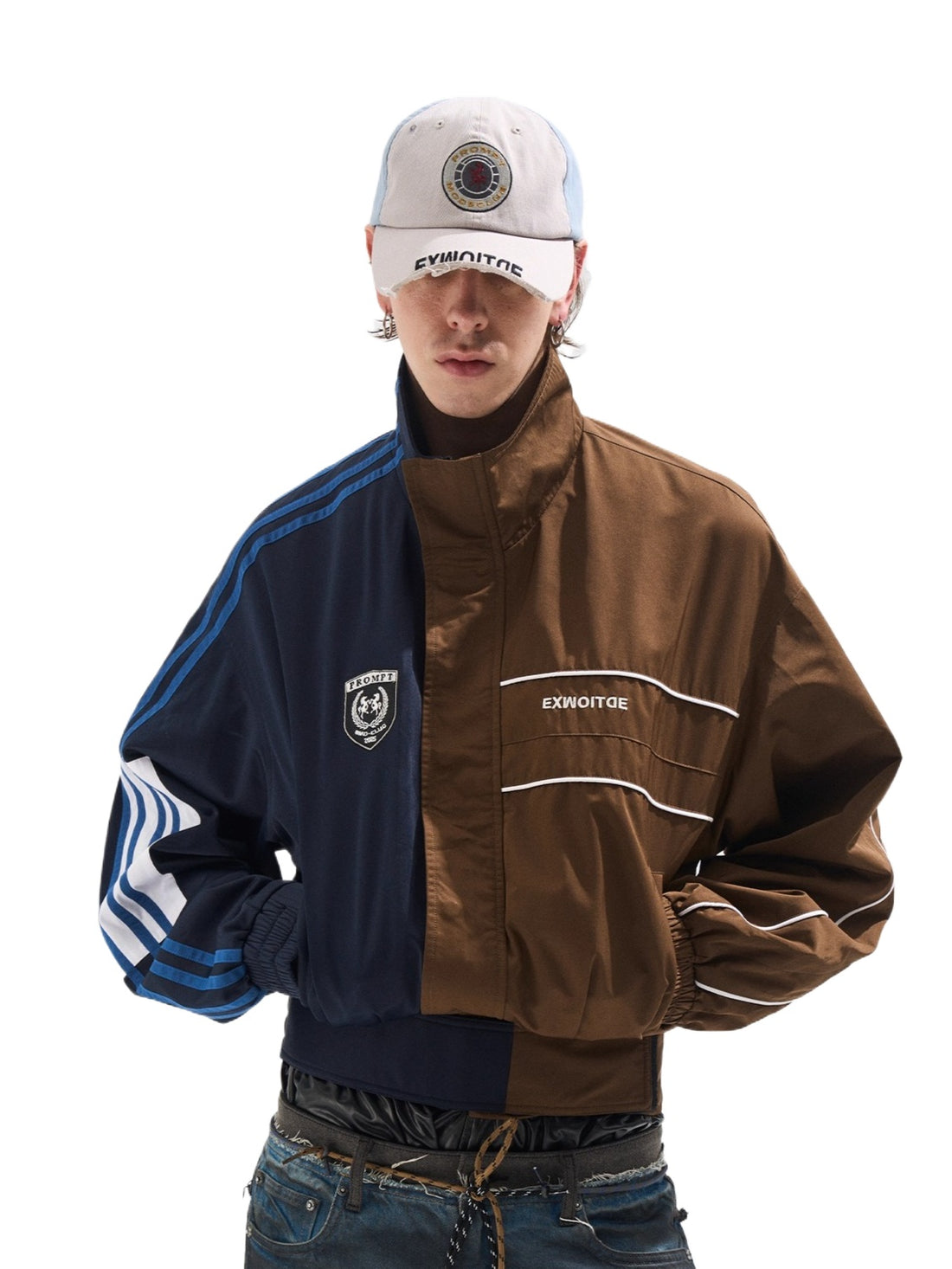 Yin-Yang Contrast Sports Short Jacket