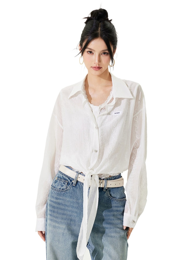 Lace Sunscreen Shirt Set - CHINASQUAD