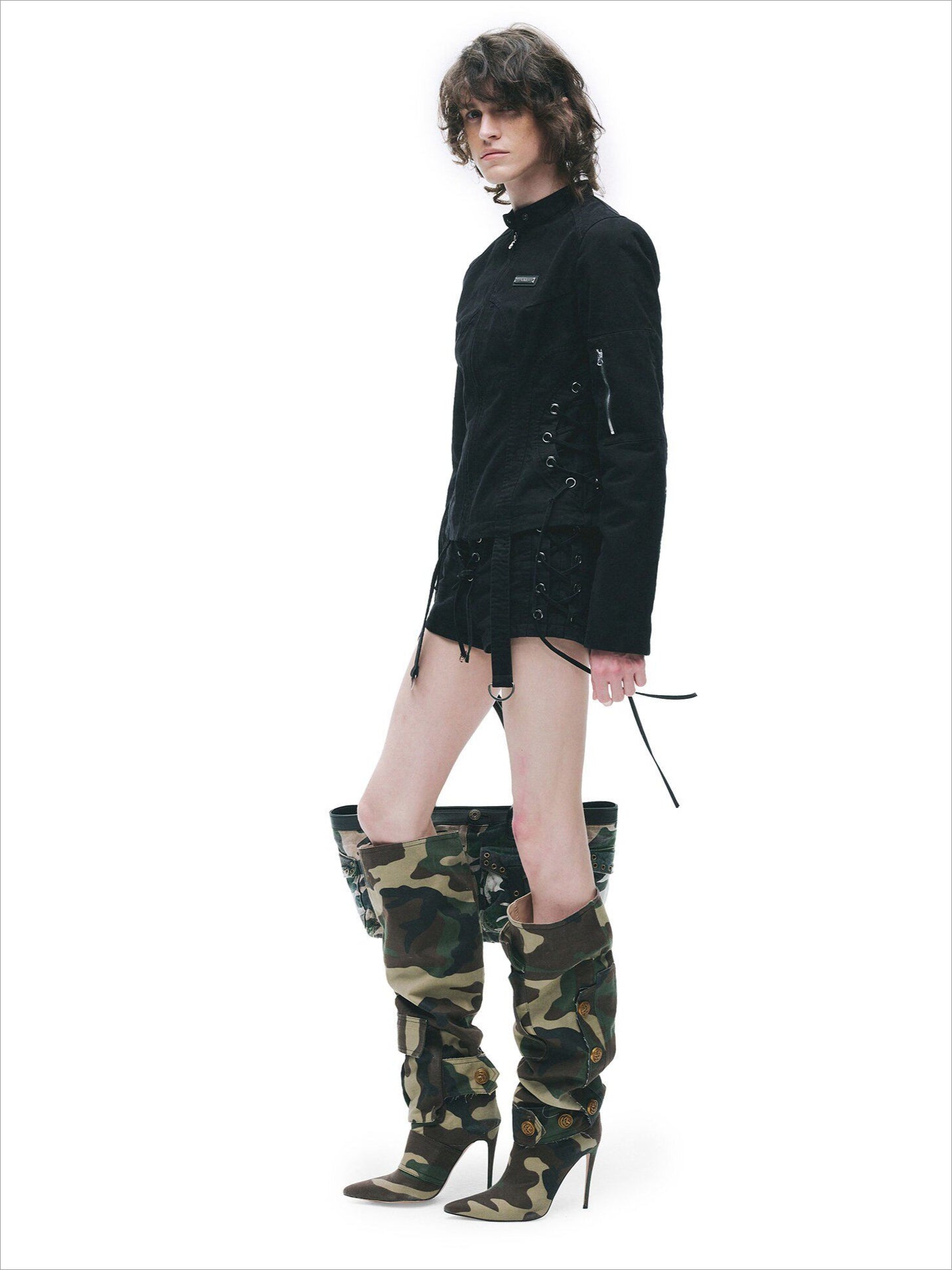 Vintage Washed Punk Grunge Drawstring Hot Shorts