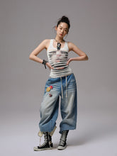 Irregular Hole-Ripped Double-Layer Halter Neck Tank Top - CHINASQUAD