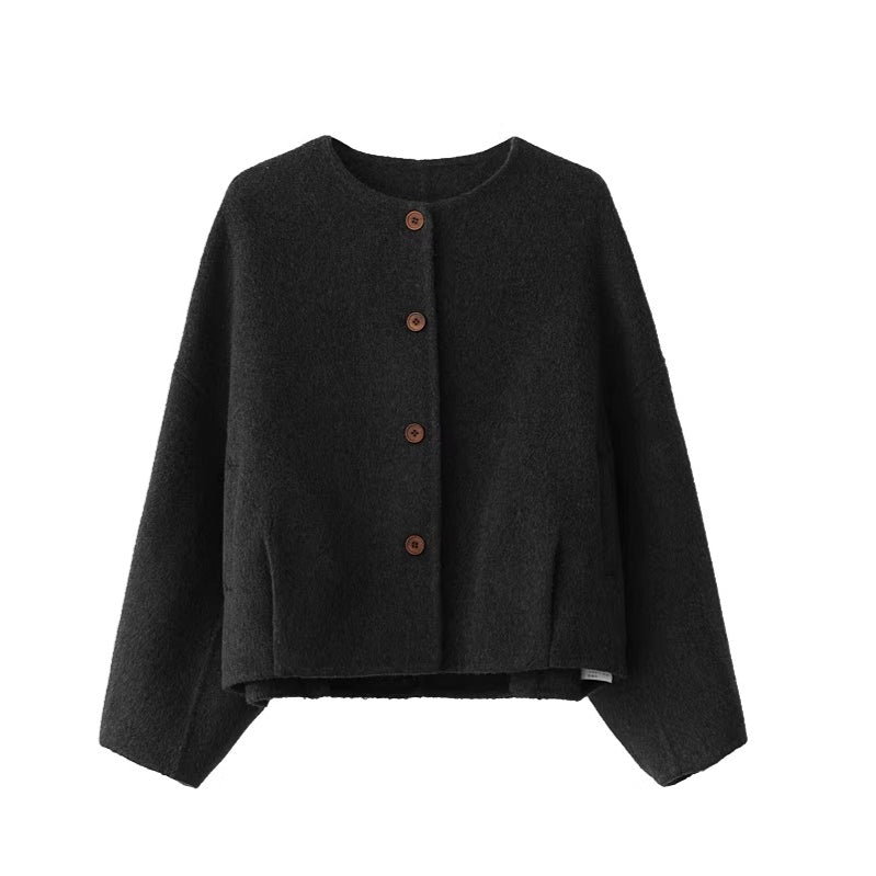 Relaxed-Fit Cropped Double-Faced Wool Jacket