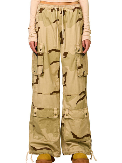 Lightning Camouflage Wide-Leg Pants