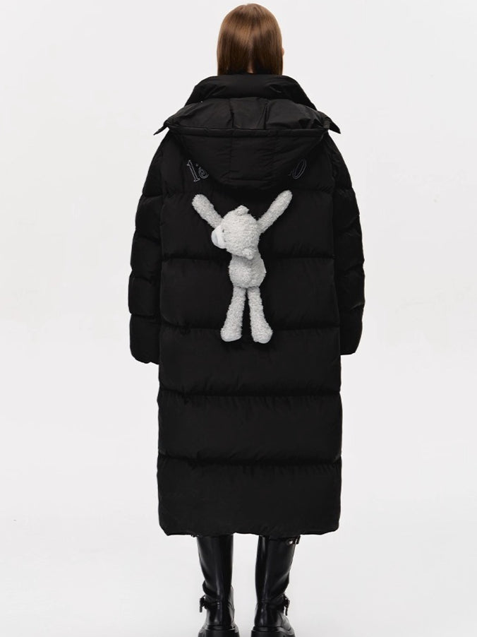 Long Hooded Down Parka Coat