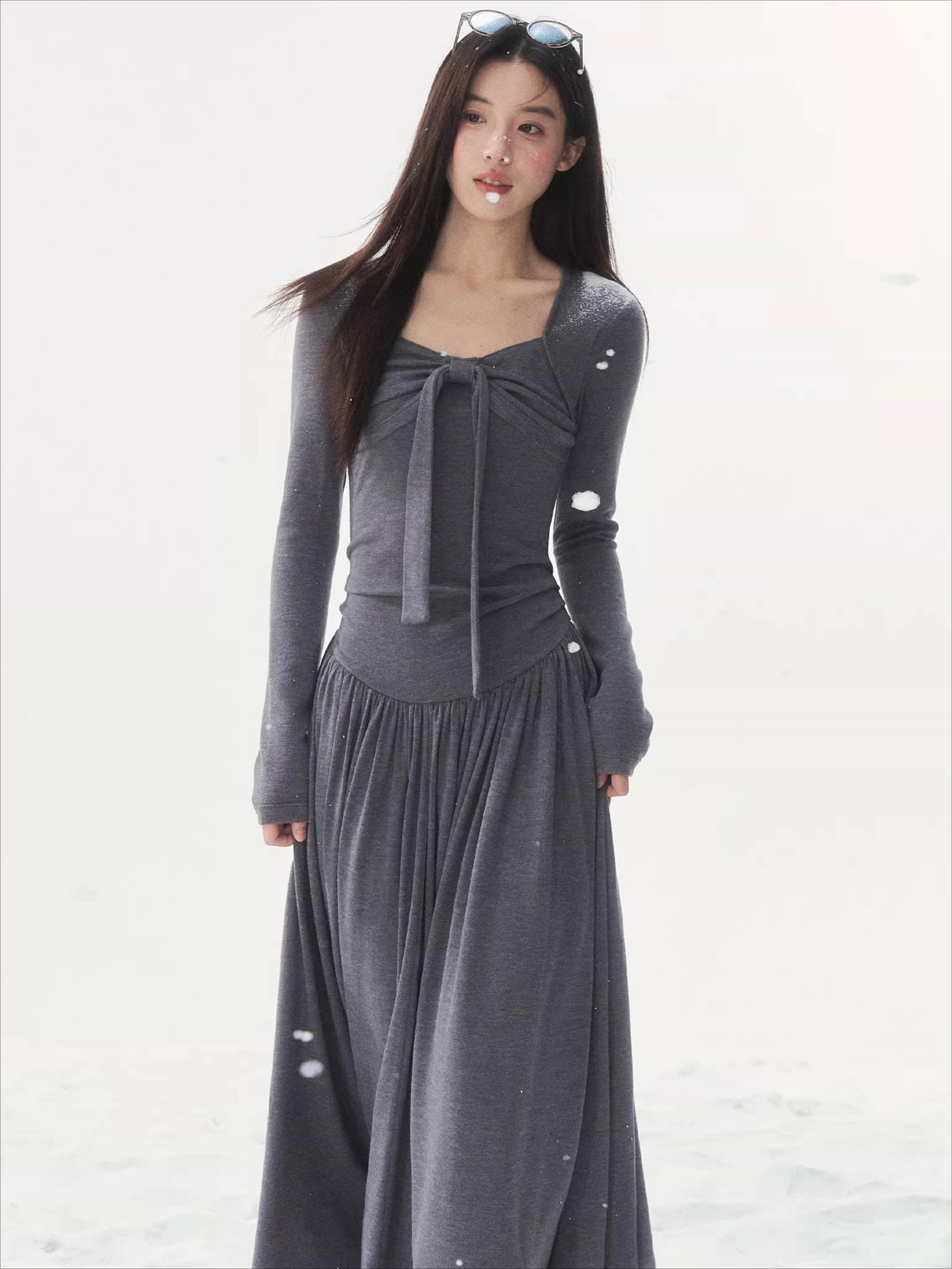 Vintage Waist-Cinched Knit Dress