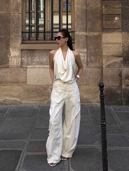 Washed Ripped Balloon-Fit Denim Jeans