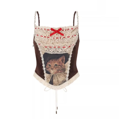 Christmas Night Corset Top &amp; Plaid Skirt Set