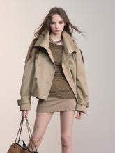 Stand-Collar Pleated Trench Jacket - CHINASQUAD