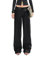 Matte Mid-Rise Leather Pants - CHINASQUAD