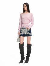 Asymmetric Shoulder Multi-way Wear Elastic T-Shirt - CHINASQUAD
