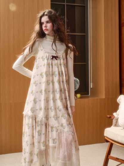 Chiffon Asymmetric Slip Dress