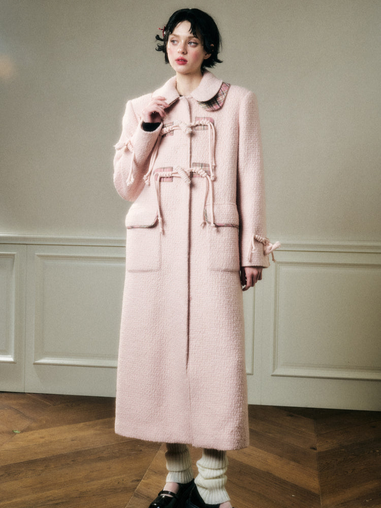 Plush Pink Wool Lamb Coat