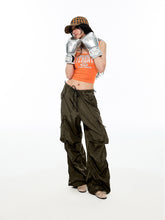 Low-rise Pleated Cargo Pants - CHINASQUAD