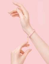 Peach Blossom Pink Crystal Bracelet - CHINASQUAD