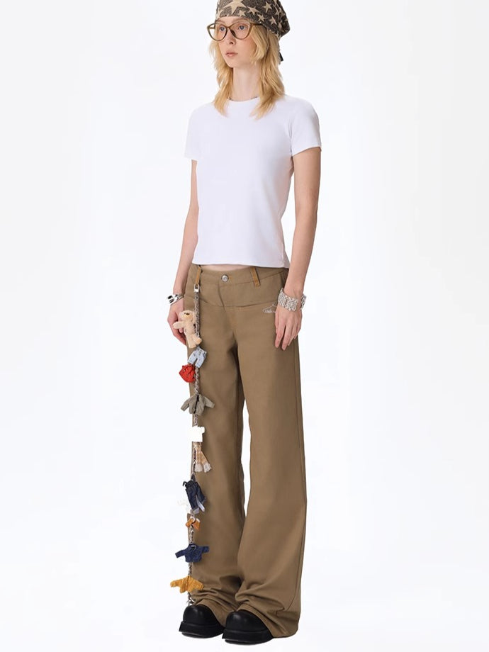 Unisex Structured Straight-Leg Trousers