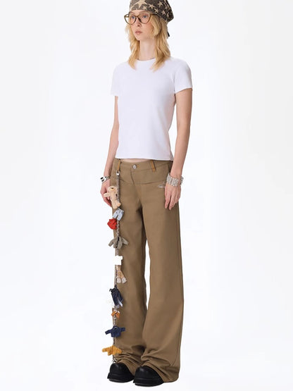 Unisex Structured Straight-Leg Trousers
