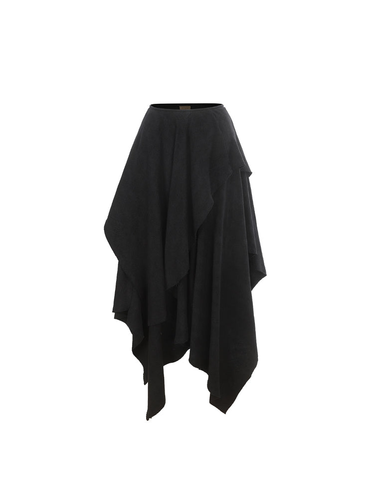 Dark Pattern Layered Skirt