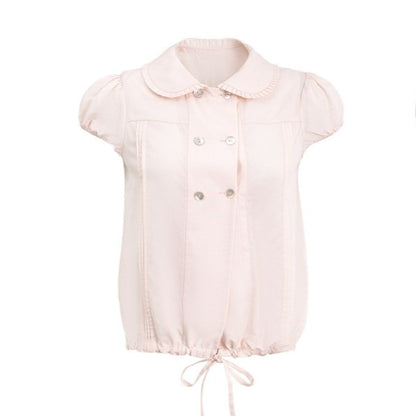 Ivory Letter Vintage Slim Shirt