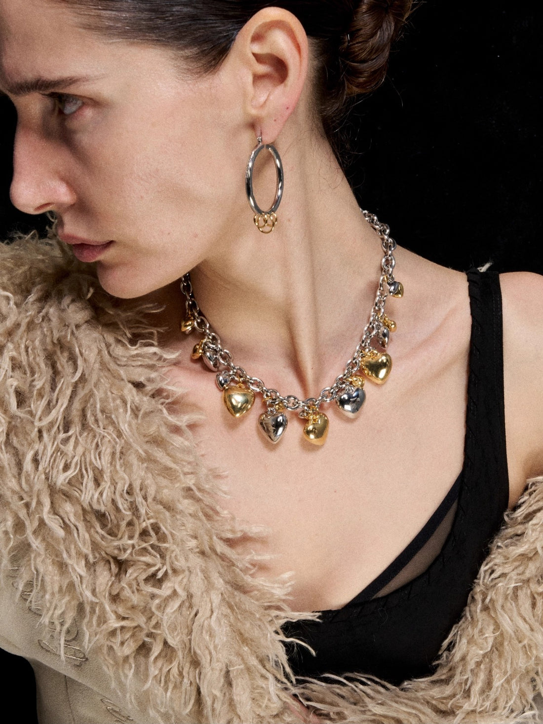 Silver Pearl Layered Necklace