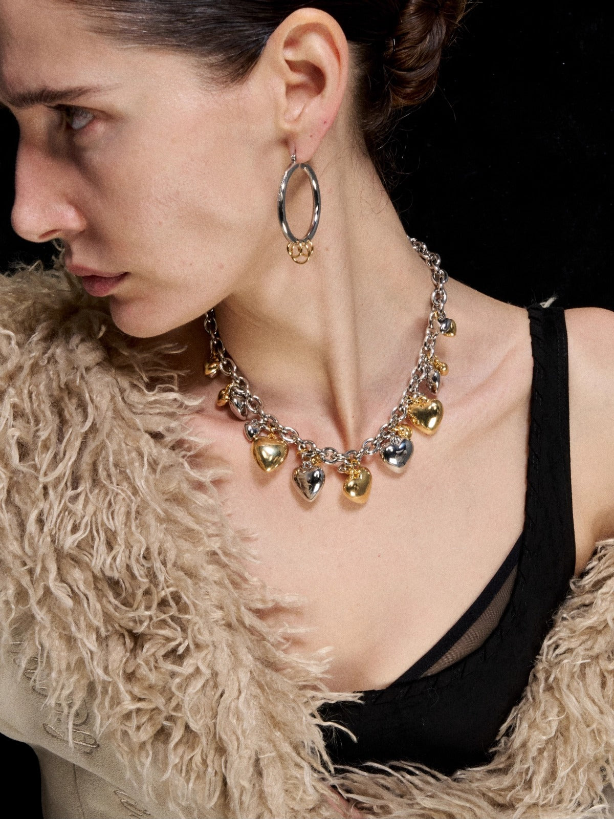 Silver Pearl Layered Necklace