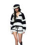 Nautical Relaxed Stripe Polo Sweater & Shorts Set - CHINASQUAD