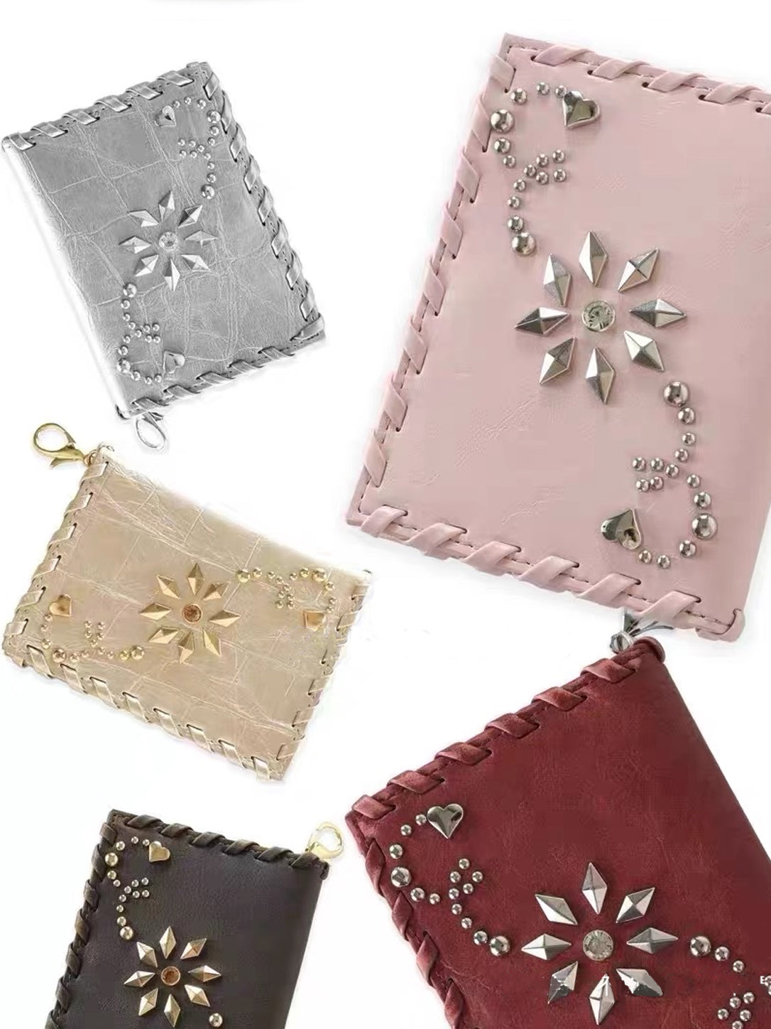 Heart Flower Zipper Cardholder-Folding Card Clip Wallet