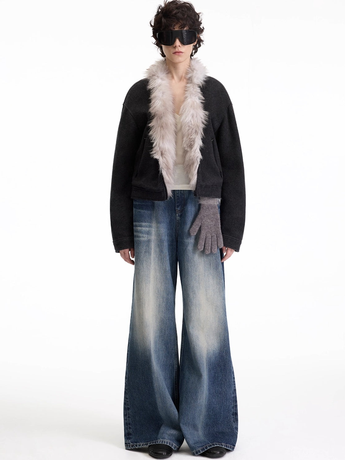 Wool-Blend Quilted Plush Jacket