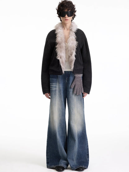 Wool-Blend Quilted Plush Jacket