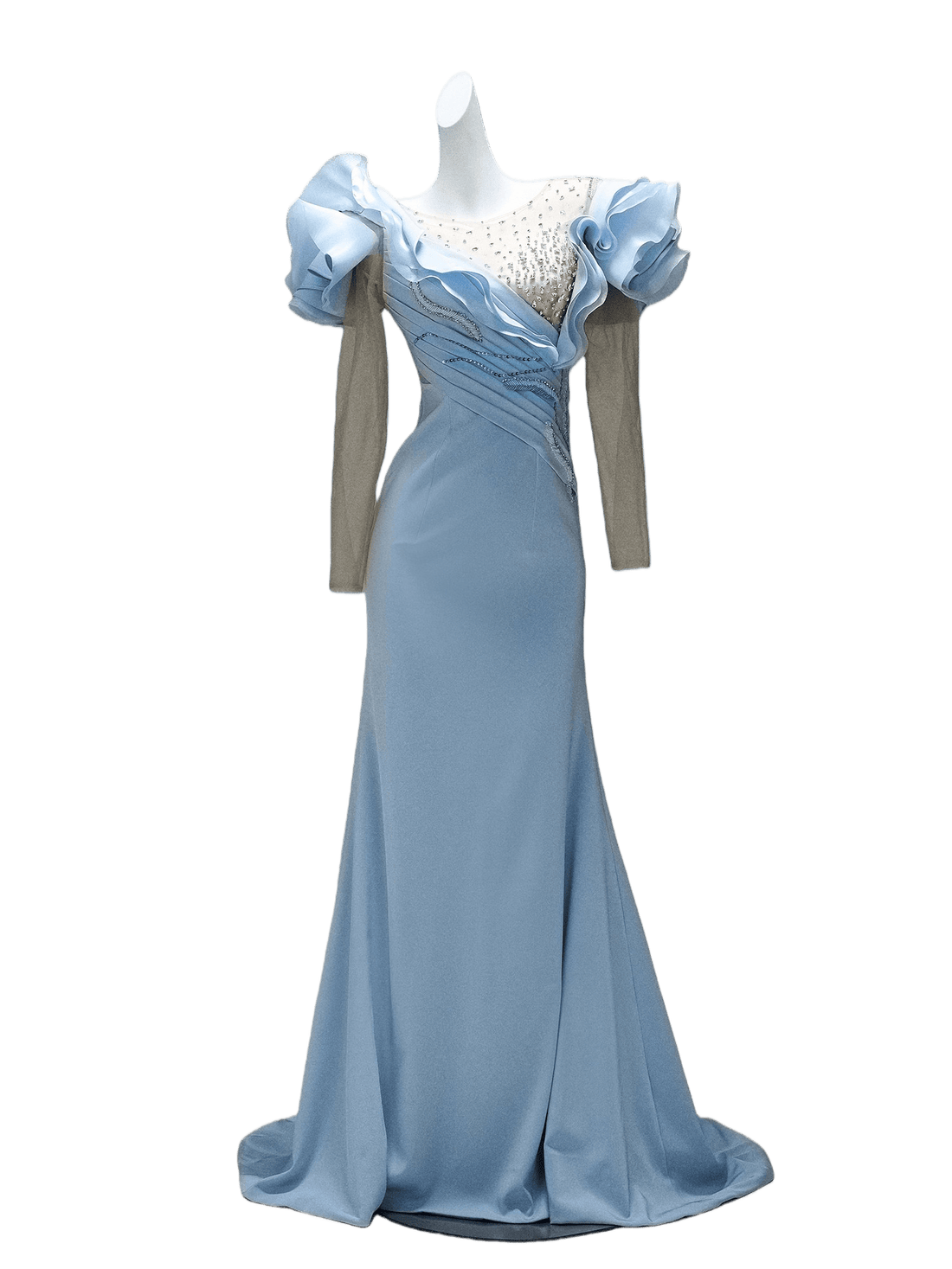 Celestial Meridian Sculpted Couture Gown