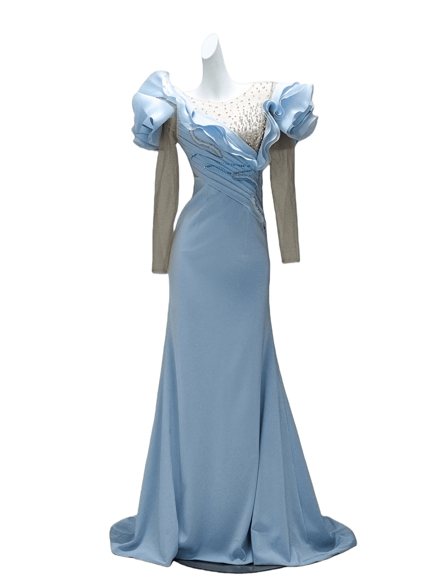 Celestial Meridian Sculpted Couture Gown