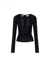 Reversible Off-shoulder Slim Long-sleeve T-shirt - CHINASQUAD