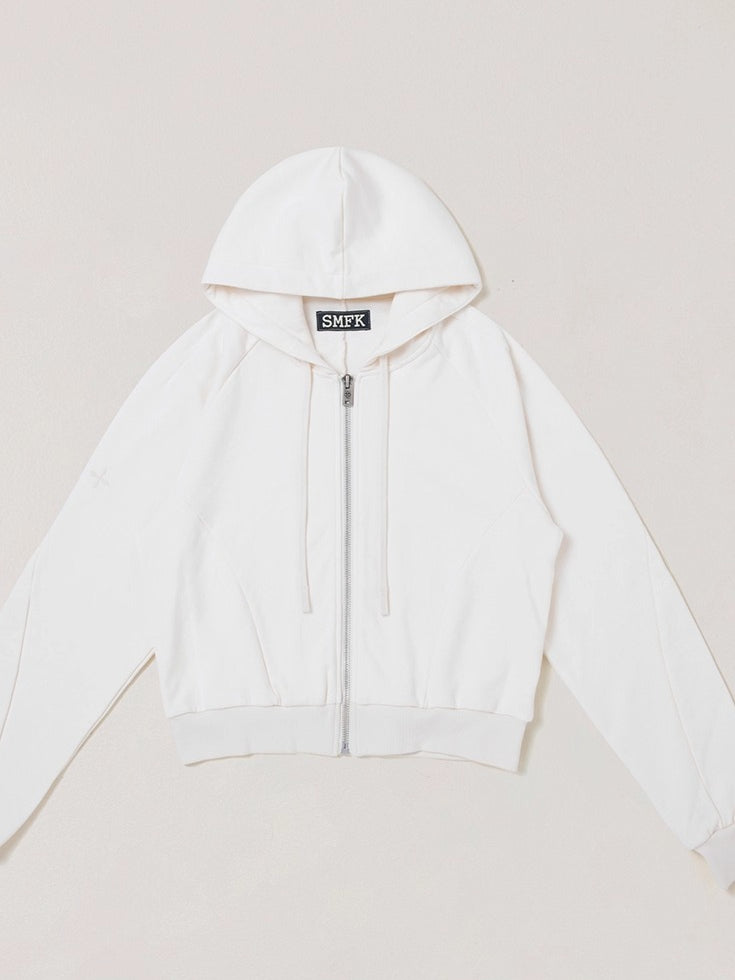 Wild Vintage Zip-up Cropped Hoodie