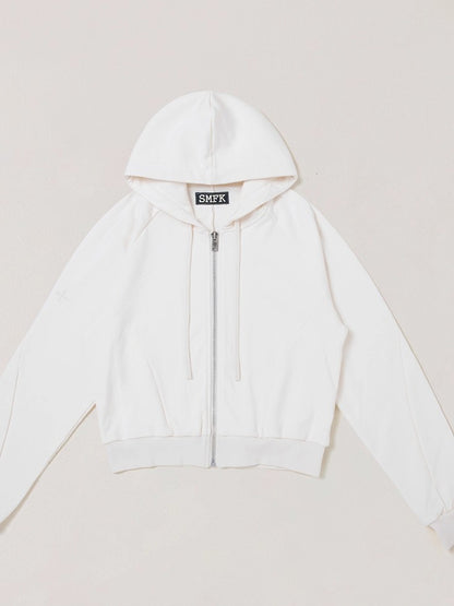 Wild Vintage Zip-up Cropped Hoodie