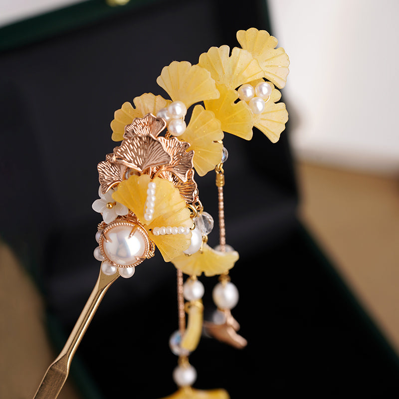 Tassel Ginkgo Hanfu Hairpin