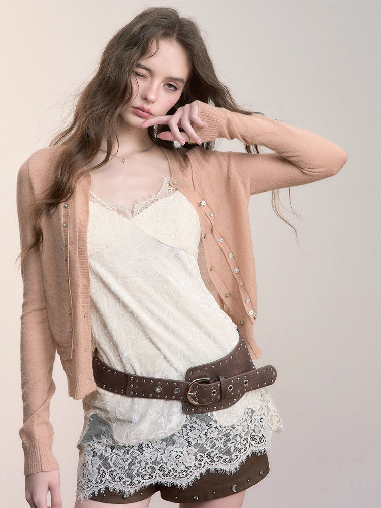 Fake Two-Piece Double-Layer Slim Knit Top