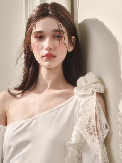 Hot Milk Off-Shoulder Knit Maxi Dress